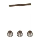 Eglo Pendelleuchte Espinal Stahl Bronze | IP20 - Geeignet für 3x E27 