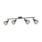 Eglo Plafonnier Sonni Acier Noir | IP20 - Convient pour 4x E14 